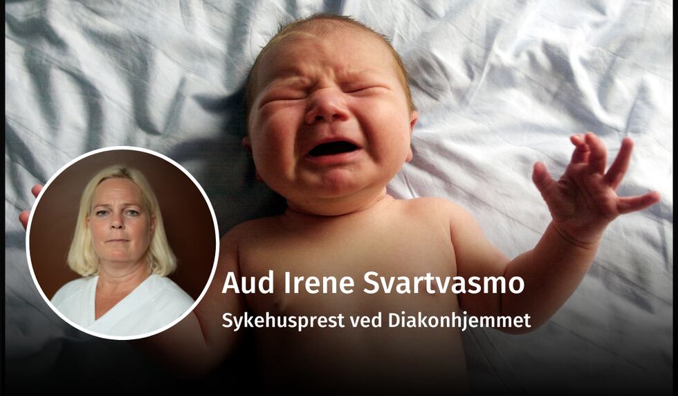 HJELPELØS: «Det gråtende dyret, mennesket, har ingen bruksanvisning for overlevelse», skriver Aud Irene Svartvasmo.