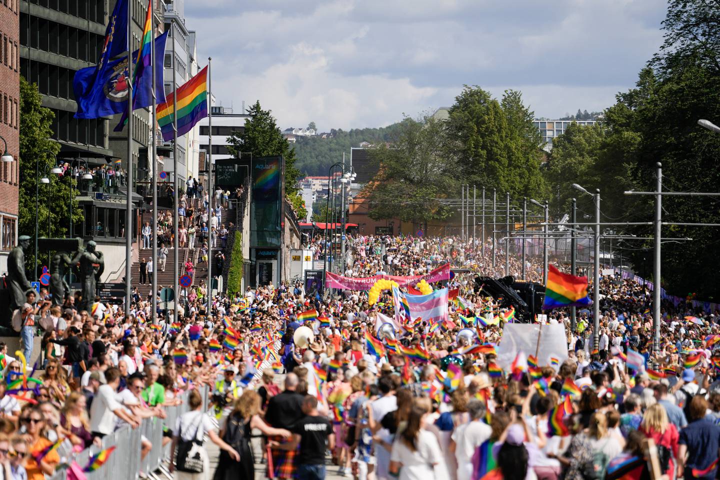 Prideparaden gikk fra Grønland til Pride Park i Oslo.
Foto: Javad Parsa / NTB