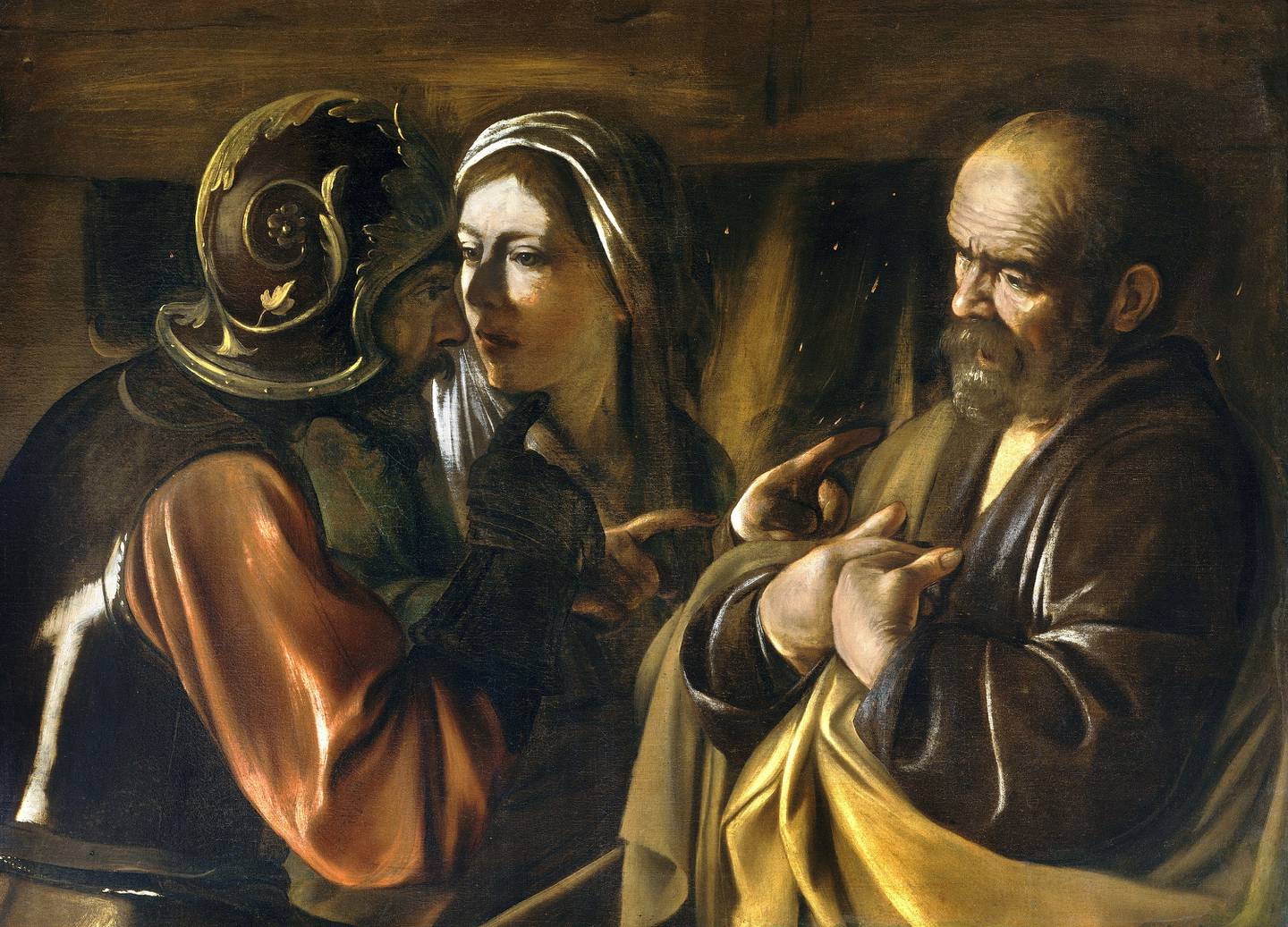 The Denial of Saint Peter av Caravaggio - Self-scanned, Public Domain, https://commons.wikimedia.org/w/index.php?curid=15216569