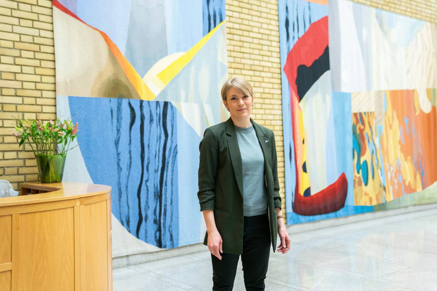 Stortinget. Første dag på Stortinget etter endringer i Regjeringen. Kari Elisabeth Kaski