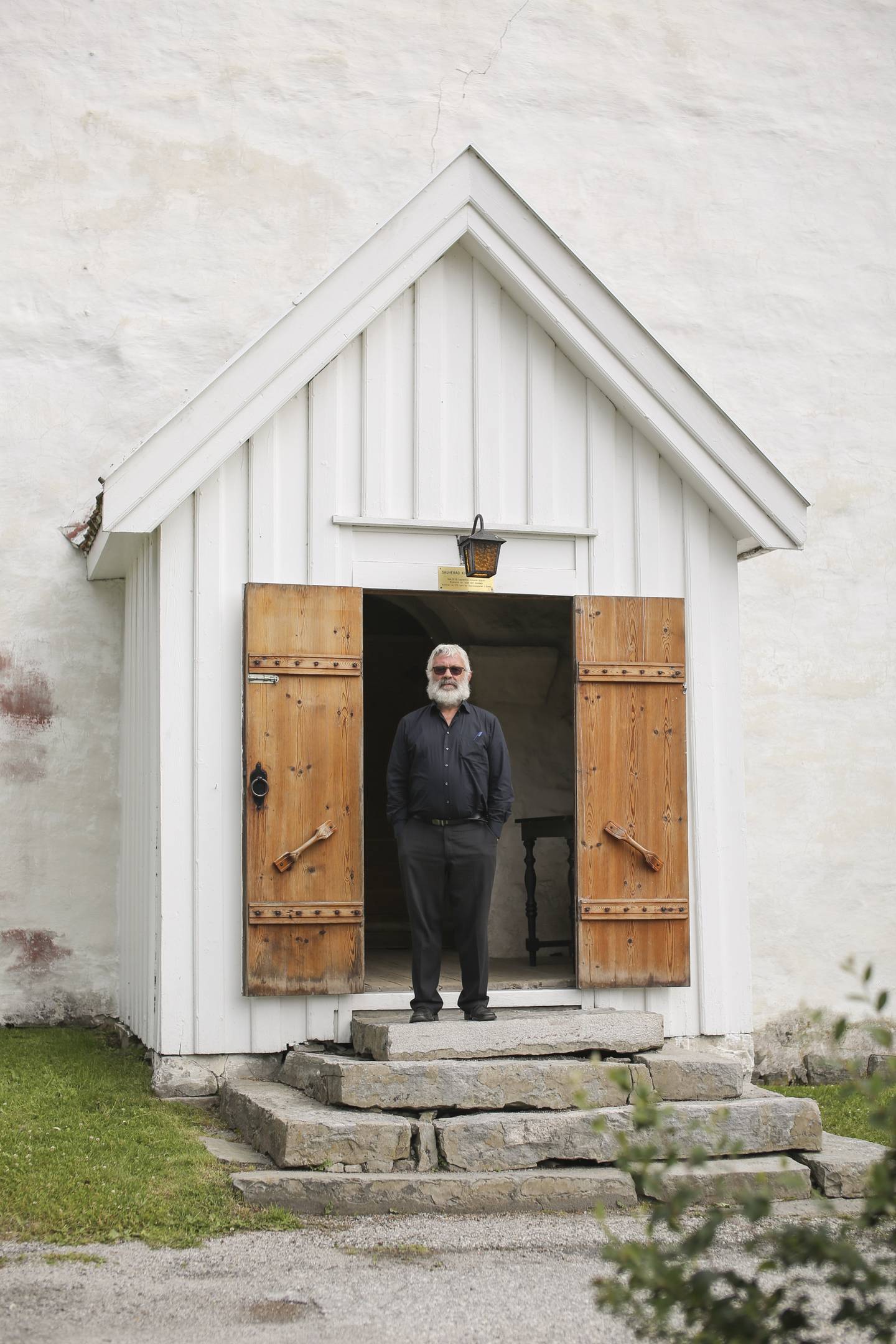 «Demonveggen» i Sauherad kirke i Telemark