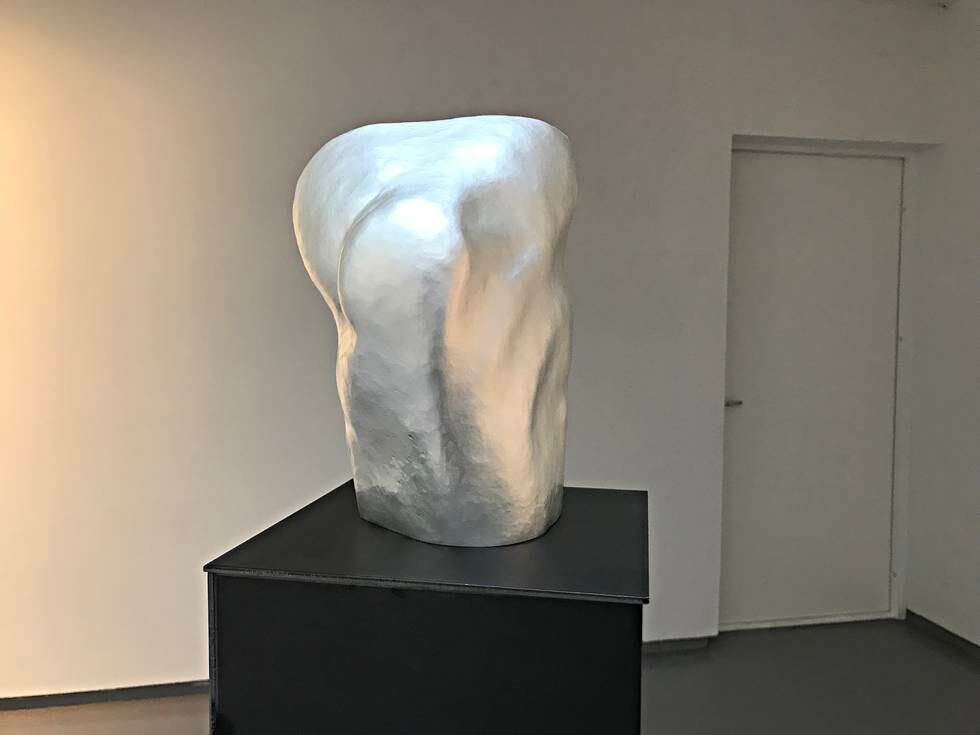 Janne Kruses A writers knee on a pedestal (2009–2018) viser en ­avstøpning av et kne. Det fascinerer vår kunstanmelder.