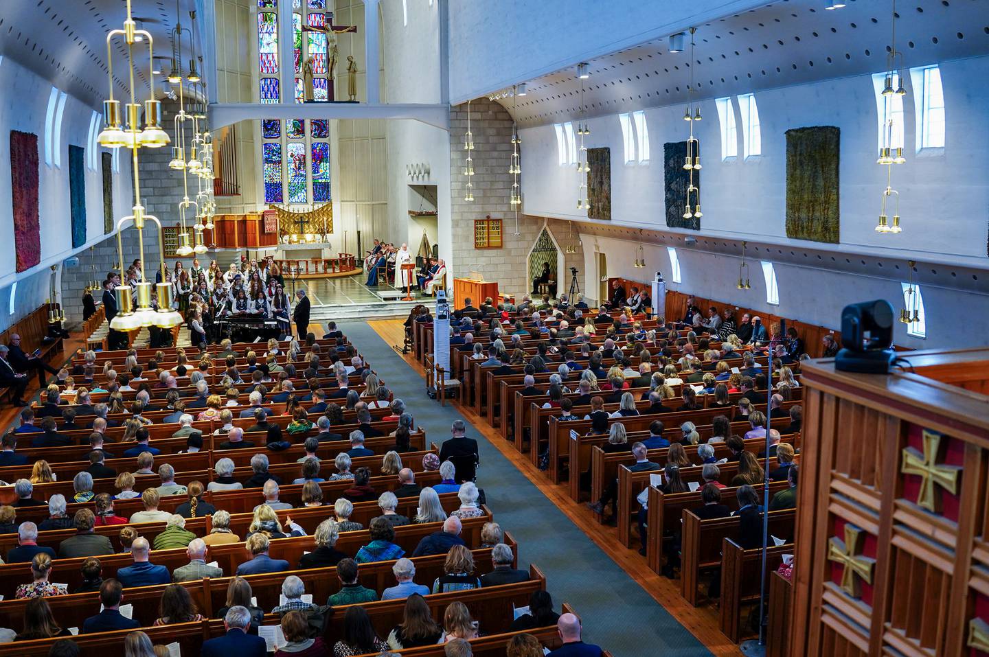 Gudstjenesten i Bodø domkirke der Svein Valle vigsles til biskop i Sør-Hålogaland bispedømme.