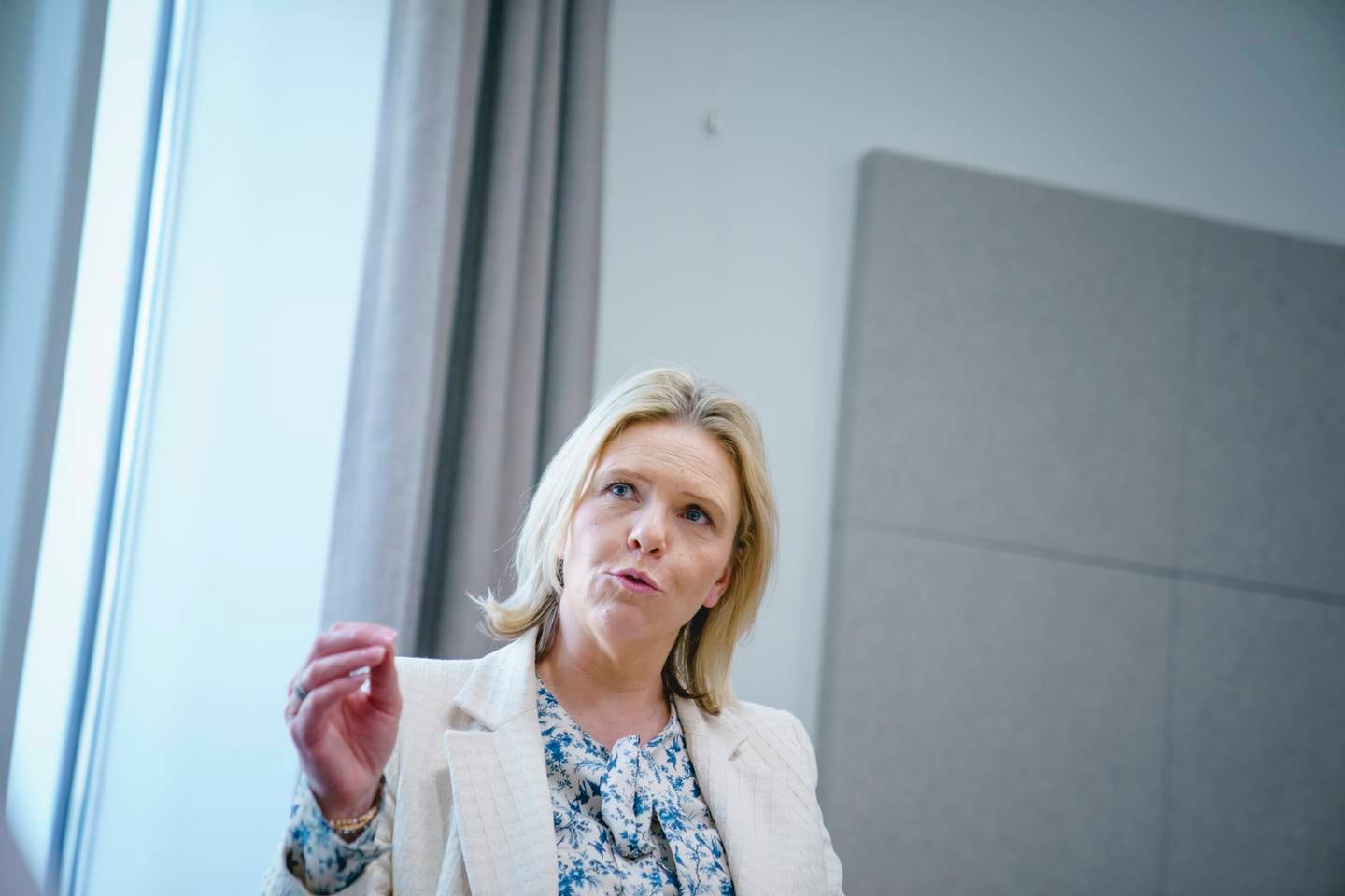 Frp-leder Sylvi Listhaug før Fremskrittspartiets landsmøte. Foto: Stian Lysberg Solum / NTB