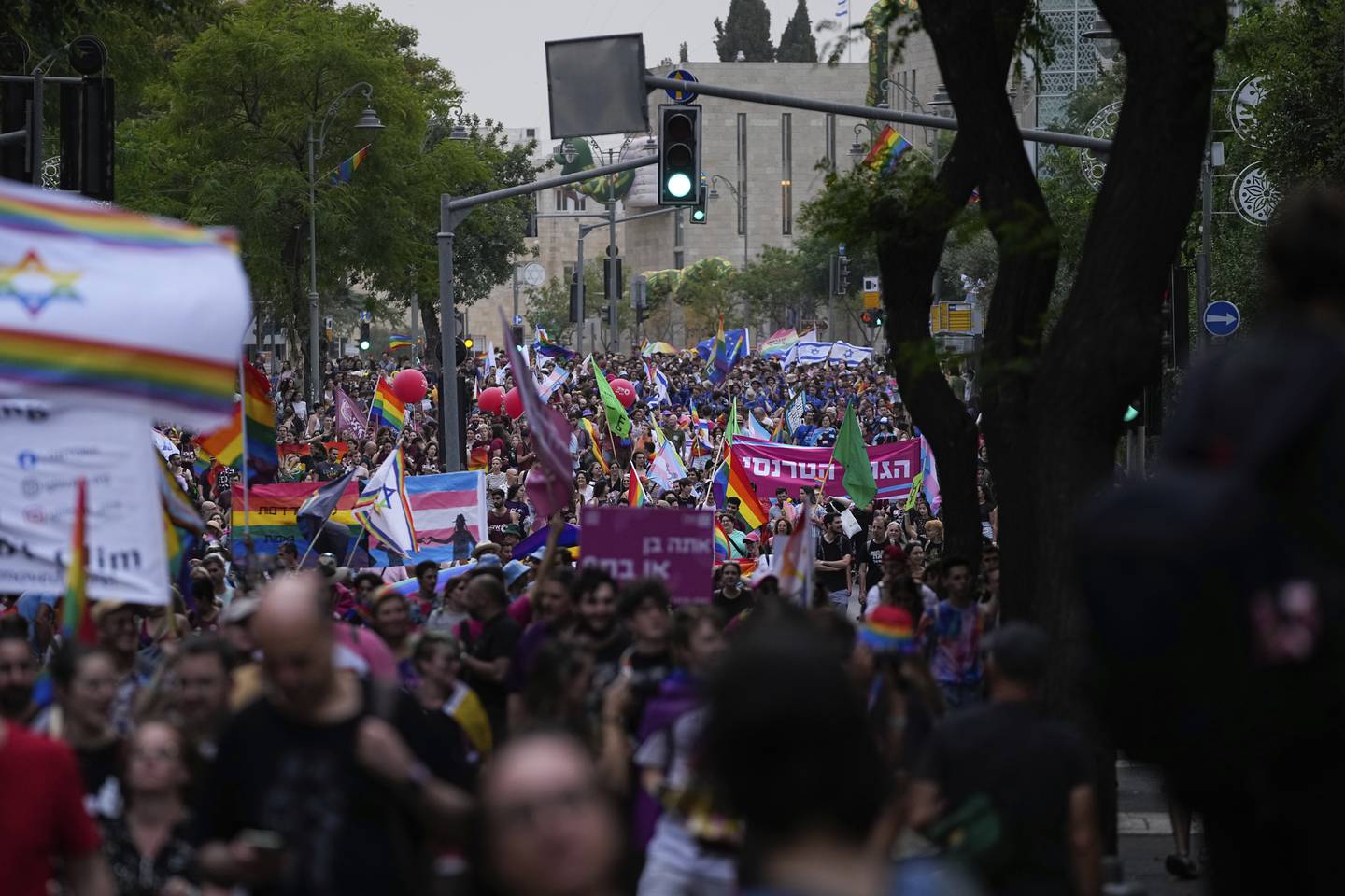 Pride-paraden i konservative Jerusalem gikk av stabelen også i år. Foto: Ohad Zwigenberg / AP / NTB