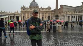 Han vandra 290 mil til Roma