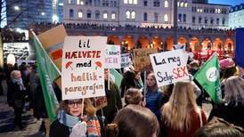 Stort oppmøte under kvinnedagsmarkeringen i Oslo