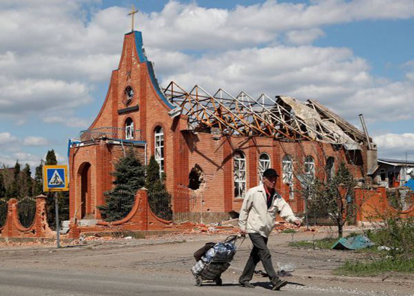 Baptistkirka i Mariupol skal ha blitt ødelagt i et angrep 24. april.