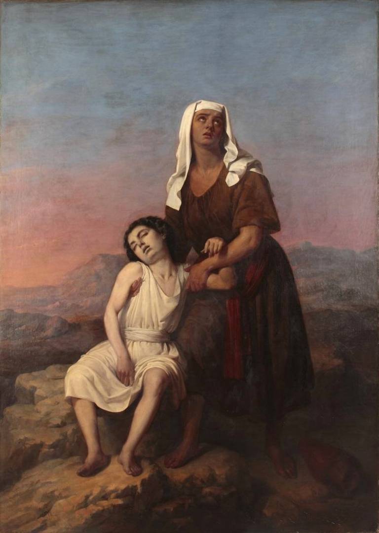 Hagar og Ismael malt av Antonio María Esquivel i 1856.