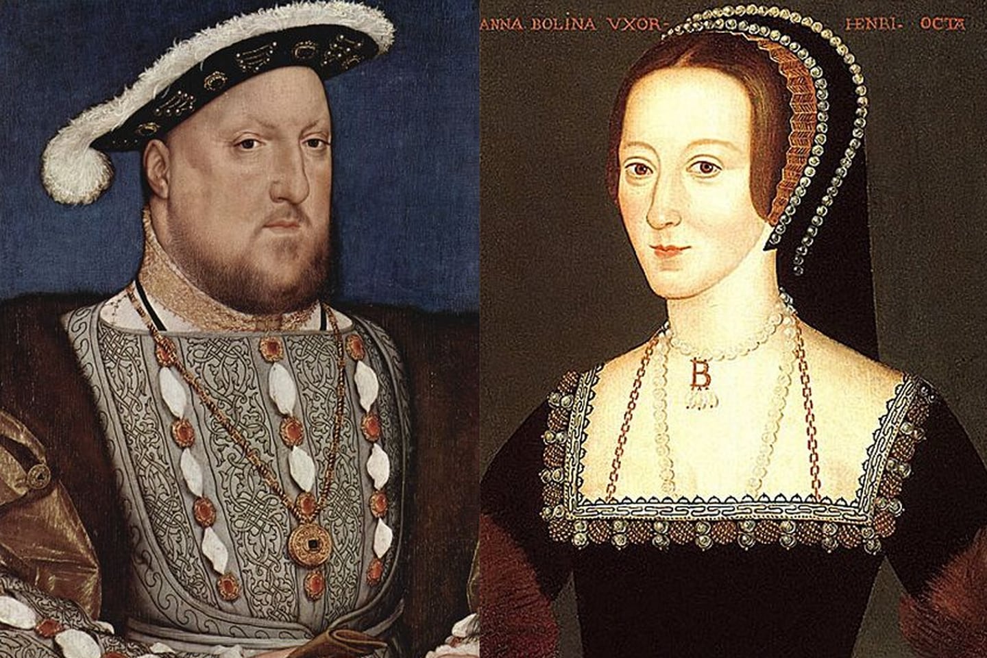 Henrik den åttende og hans andre hustru Anne Bolelyn.