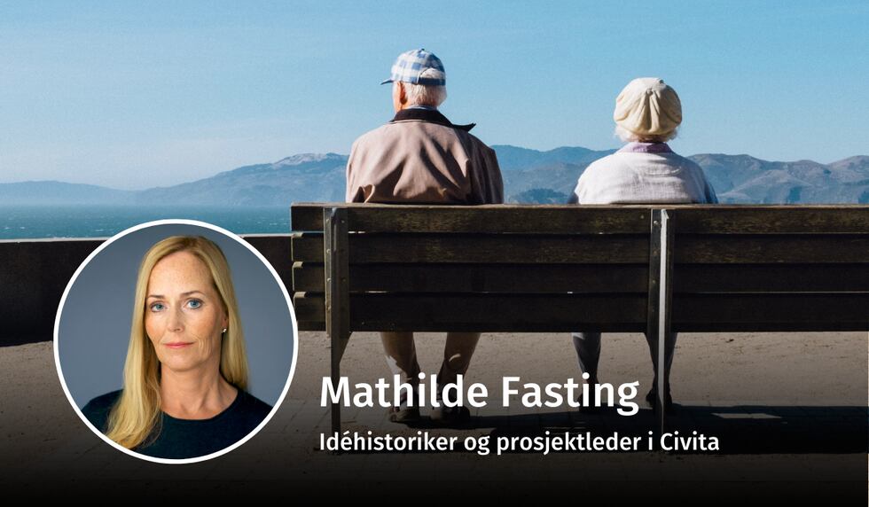 STADIG ELDRE: Hvordan står det til med norsk befolkningsstatistikk om ti år? Mathilde Fasting viser hvordan vi er på vei mot et samfunn der befolkningen stadig blir eldre – og hvilke konsekvenser det får for velferdsstaten.