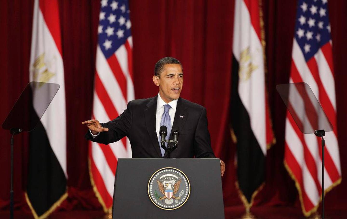 Midtøsten: 4. juni 2009 heldt Barack Obama talen som blei kjent som den store Kairo-talen. Han har stevd med å følgje opp lovnadane.