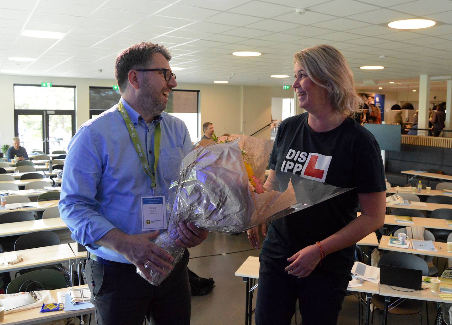 Øyvind Haraldseid og Siri Iversen ved valget av ny generalsekretær i 2022