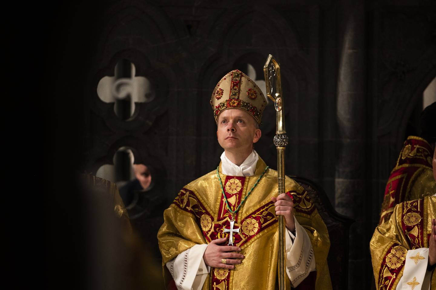 Vigsling av Erik Varden til biskop av Trondheim i Den katolske kirke. Nidarosdomen