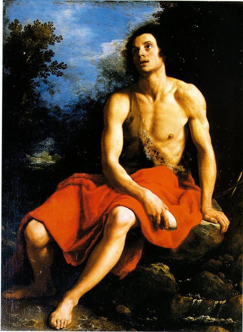 Johannes døperen i kunsten: Johannes døperen i ørkenen av Cristofano Allori.
