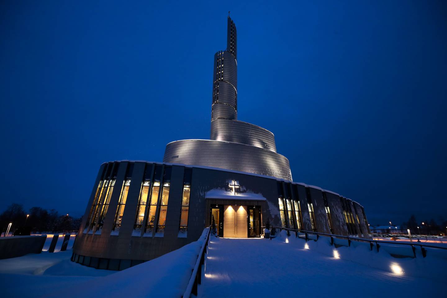 Nordlyskatedralen Alta kirke i Alta.
Foto: Lise Åserud / NTB