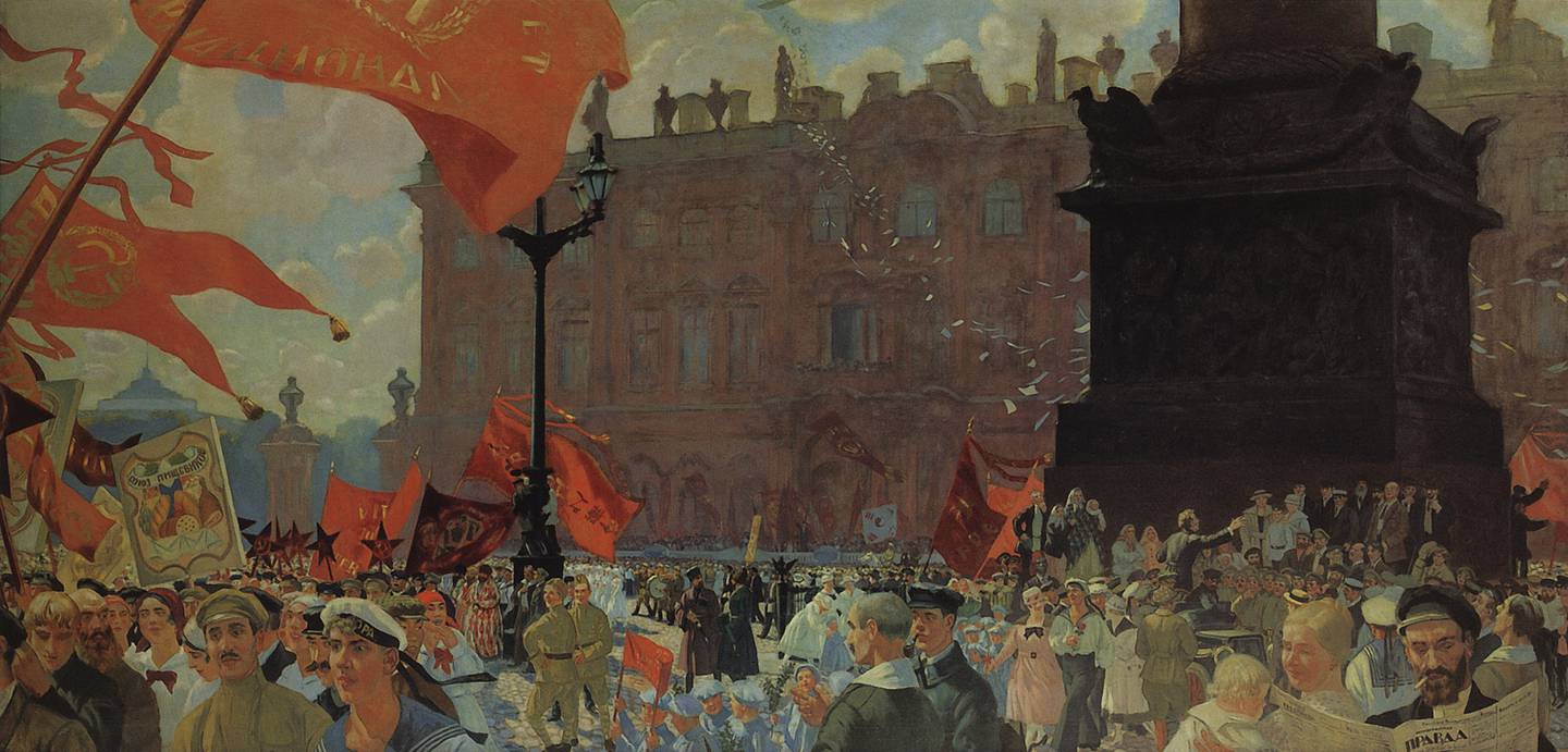 Åpningen av Kominterns andre kongress 19. juli 1920 (malt 1921). Av Boris Kustodjev.