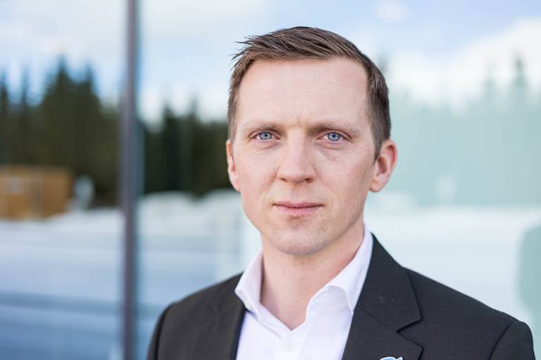 Oslo 20230326. 
Mathias Bernander, Ordførerkandidat i Kristiansand, under Høyres landsmøte 2023.
Foto: Alf Simensen / NTB
