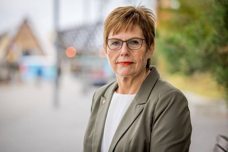 Portrettbilder av Kirkerådets direktør Ingrid Vad Nilsen, fotografert høsten 2021.