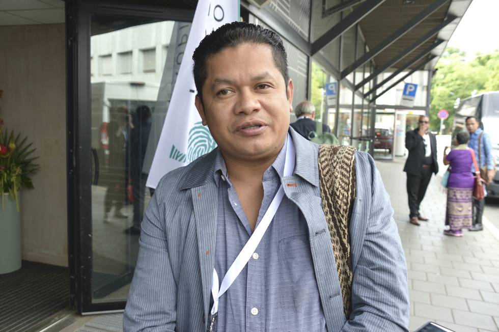 Harol Rincon Ipuchima, urfolksleder for Maguta-folket i Grulla-klanen i Amazonas, Colombia, deltok på OTFF 21. juni 2022.