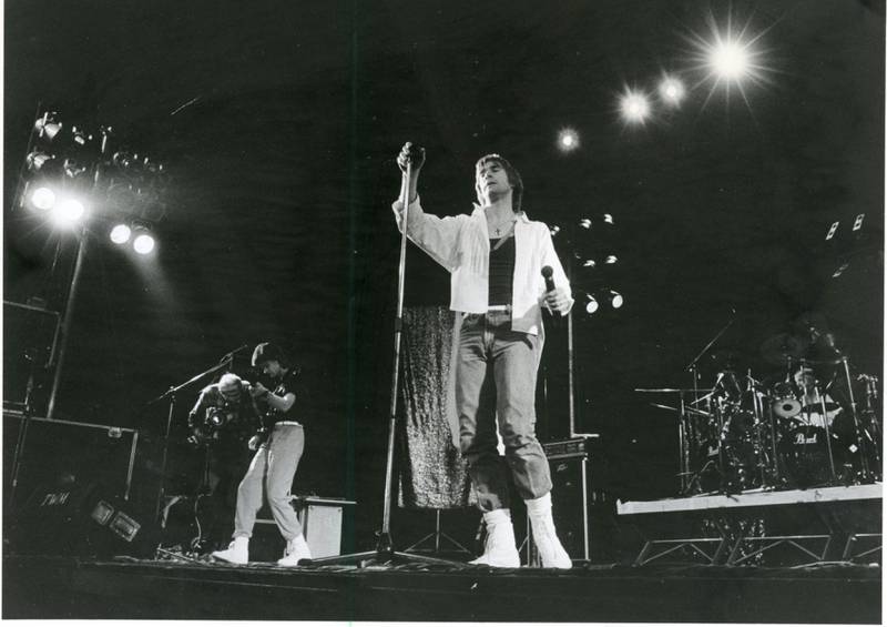 Kristenrock­bandet Petra, ­antakelig i Drammens- hallen på slutten av 1980-tallet ­under ­ arrangementet ­ Rockegallaen.