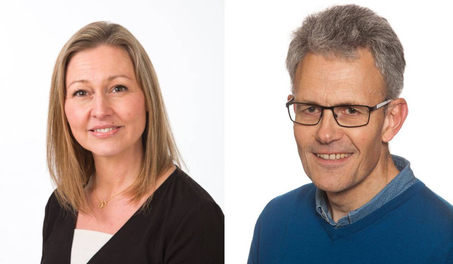Linda Egeland og Håkon Johansen, rådgivere ved Utviklingssenter for sykehjem og hjemmetjenester i Østfold
