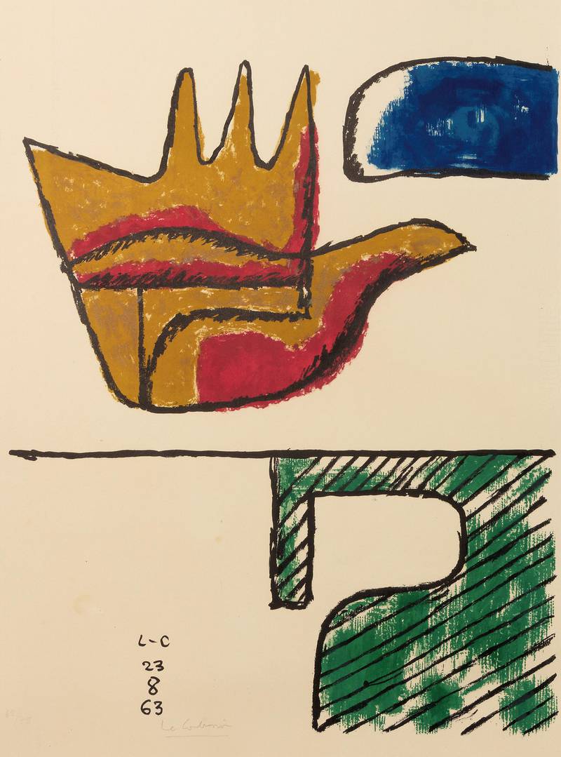 OKK.E.01865
Charles-Édouard Le Corbusier, Offene Hand, 1963, Papirarbeid-Grafikk