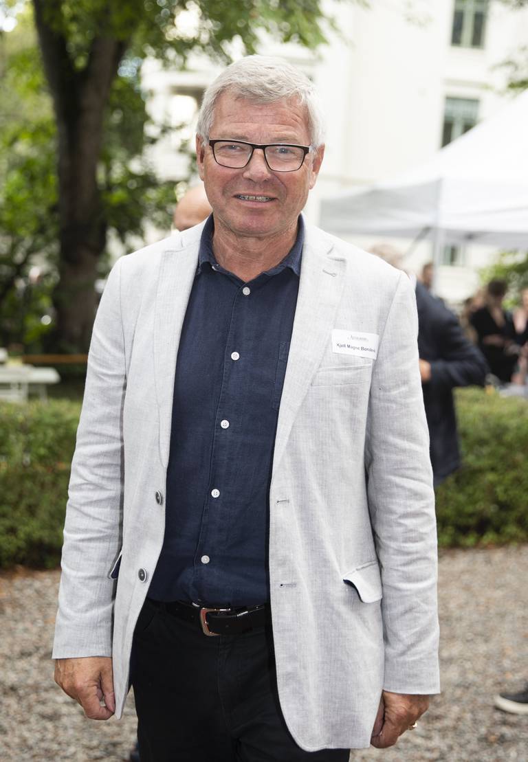 OSLO, NORGE 2019829. 
Kjell Magne Bondevik  ankommer Aschehougs hagefest i Drammensveien 99, torsdag ettermiddag.
Foto: Berit Roald / NTB