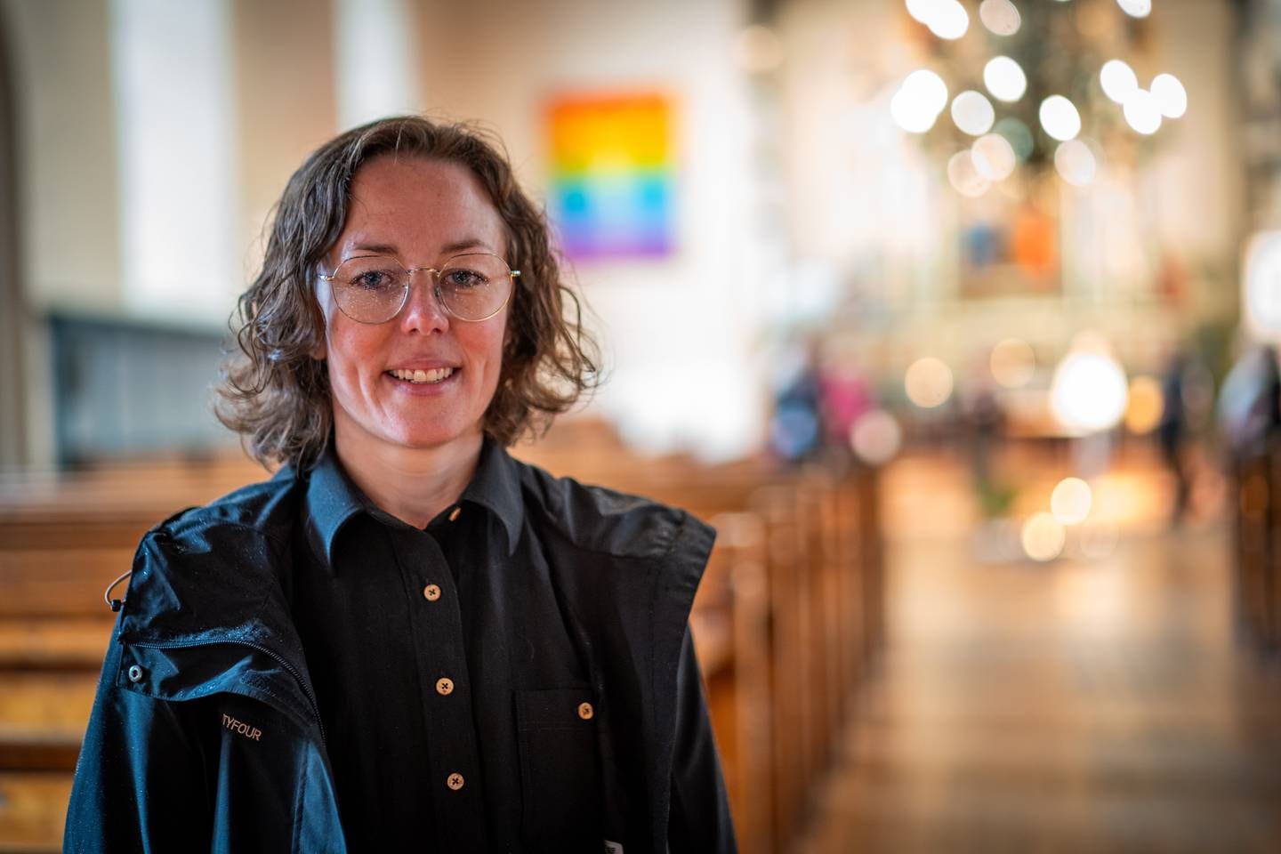 Tina Marita Rønning, regionkontorleder i Handikapforbundet i Trøndelag i Vår Frues kirke i Trondheim.