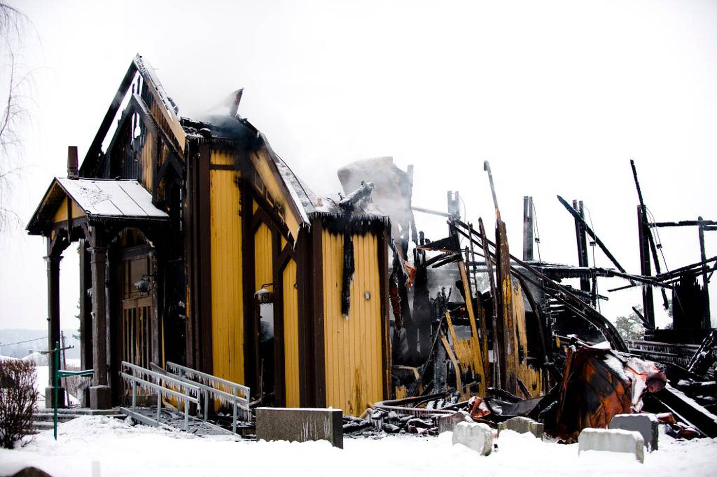 26. januar i 2010: Hønefoss kirke brant helt ned til grunnen. Ny kirke er snart ferdig på den gamle tomten. 