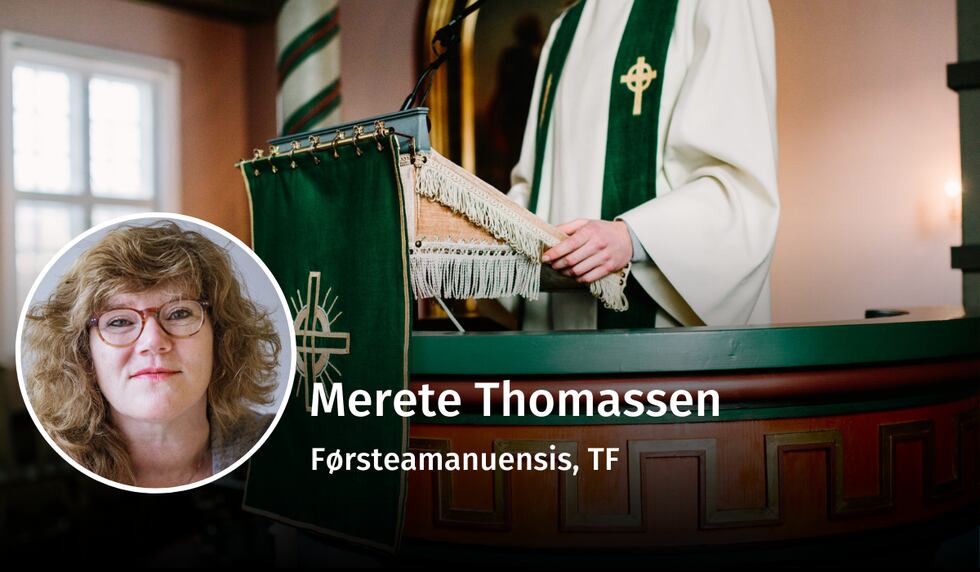 LIKESTILLING: «Jeg tror mange kvinnelige prester blir så vant til å leve under en slags unntakstilstand at de venner seg til det», skriver Merete Thomassen.