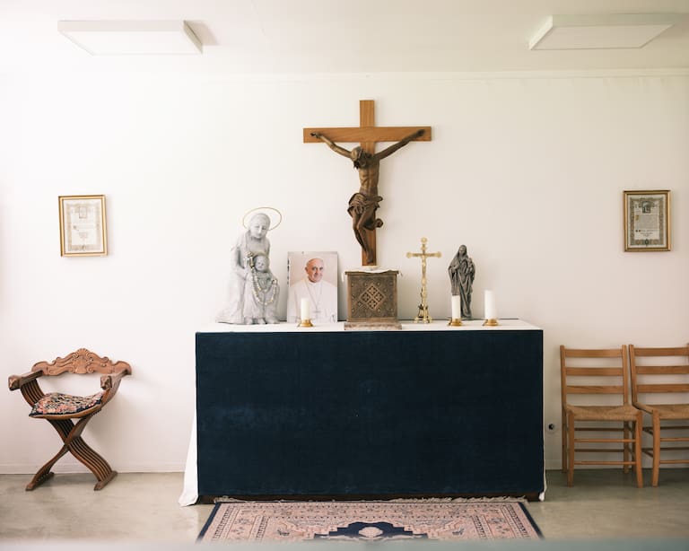 Arne Fjeld i St.Dominikus kloster i Oslo.