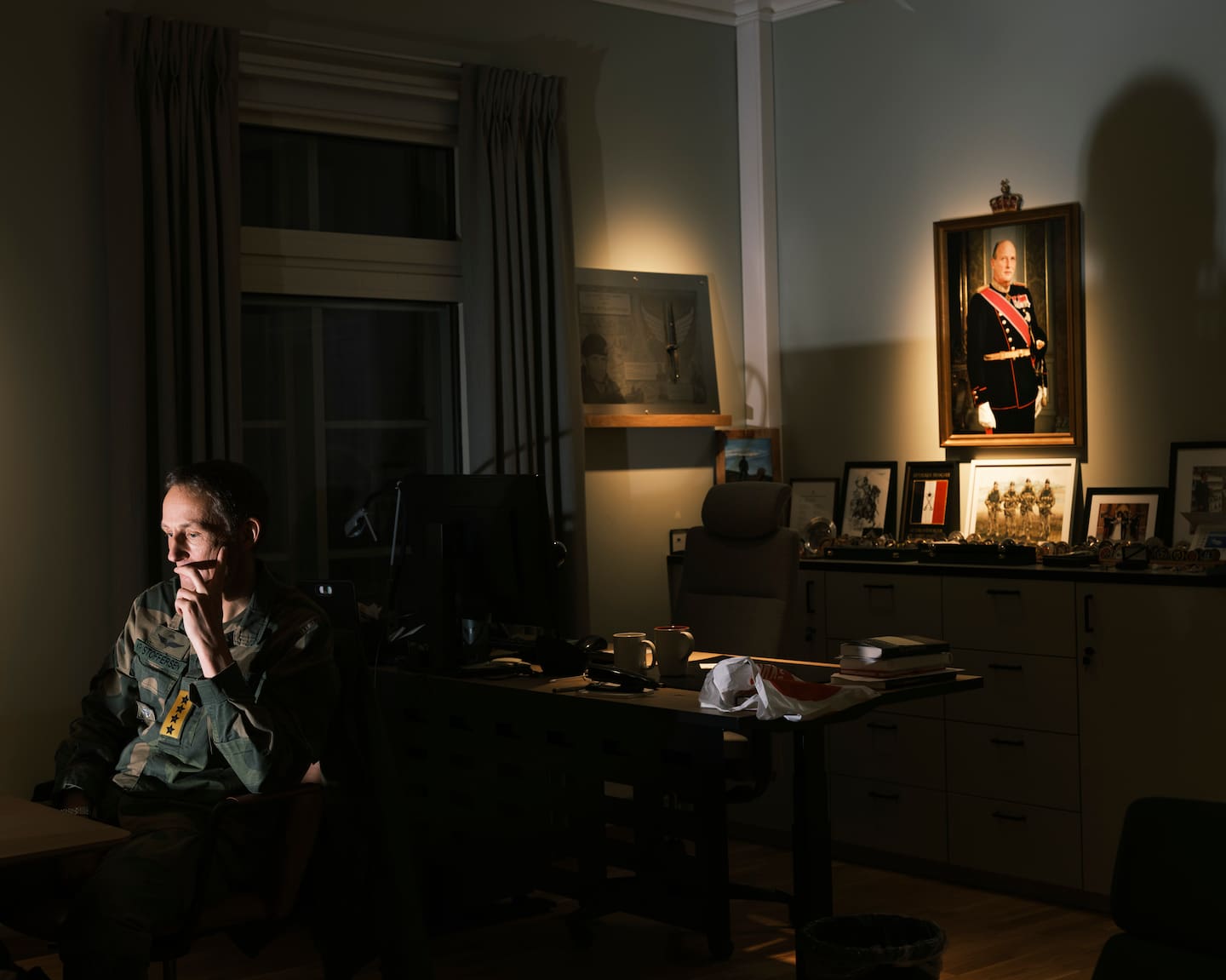Norges forsvarssjef Eirik Kristoffersen på hans kontor i Forsvarsdepartementet.