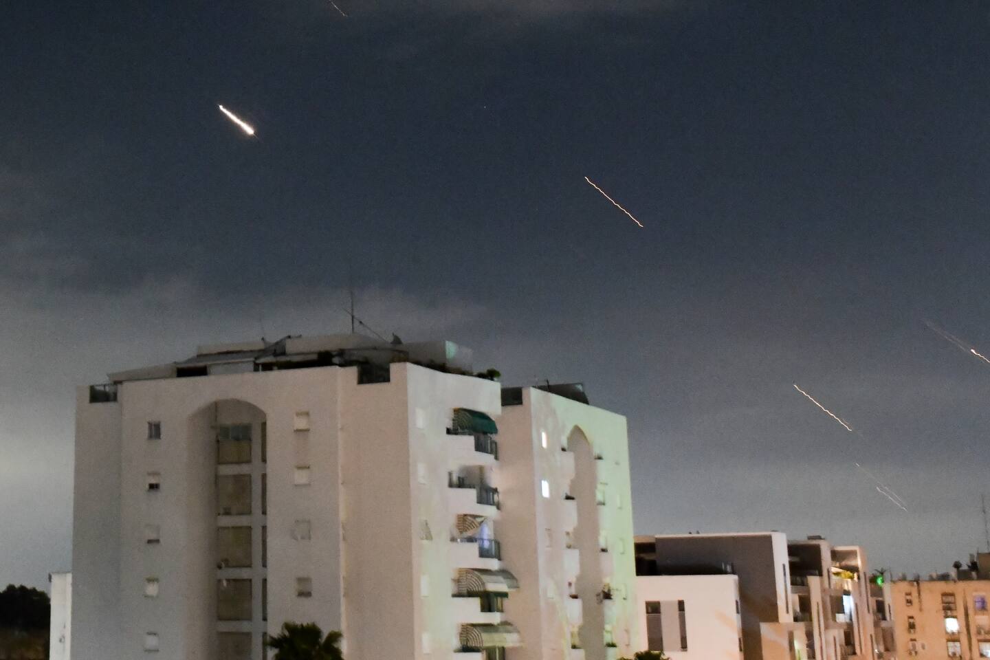 FILE - Israeli Iron Dome air defense system launches to intercept missiles fired from Iran, in central Israel, Sunday, April 14, 2024. Iran launched its first direct military attack against Israel on Saturday. Israel says more than 300 drones, cruise and ballistic missiles are launched by Iran, an extraordinary assault that is thwarted almost entirely by Israel’s aerial defense array and a coalition of countries repelling the onslaught. (AP Photo/Tomer Neuberg, File)
