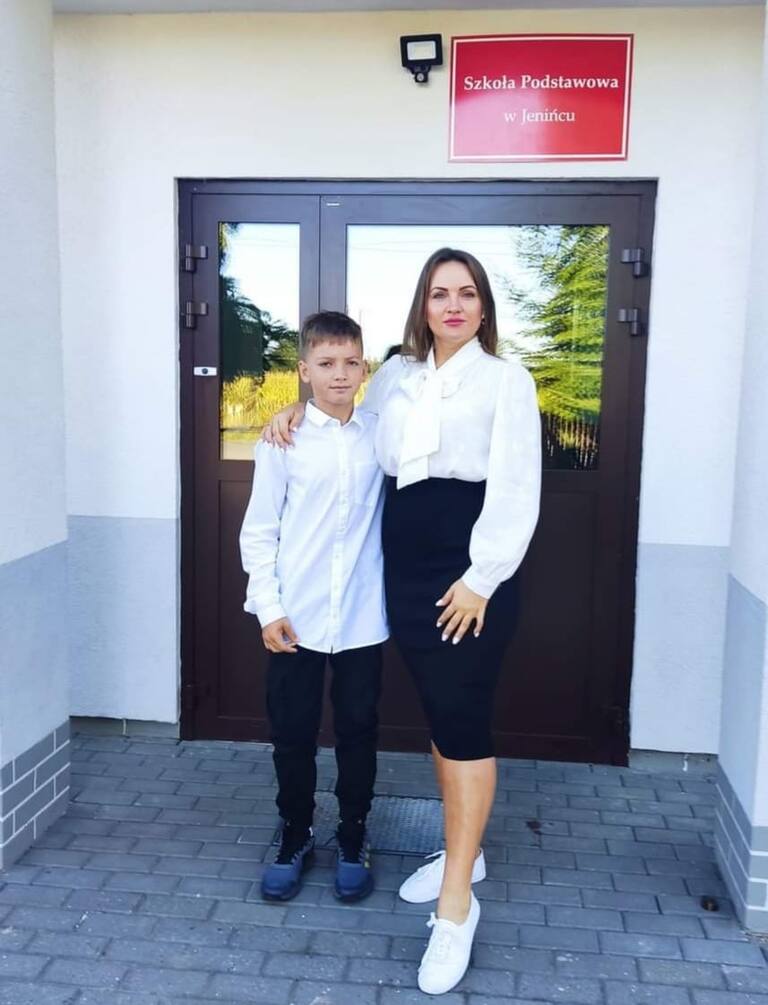 Oksana og David Ovsepian, ukrainske flyktninger i Polen