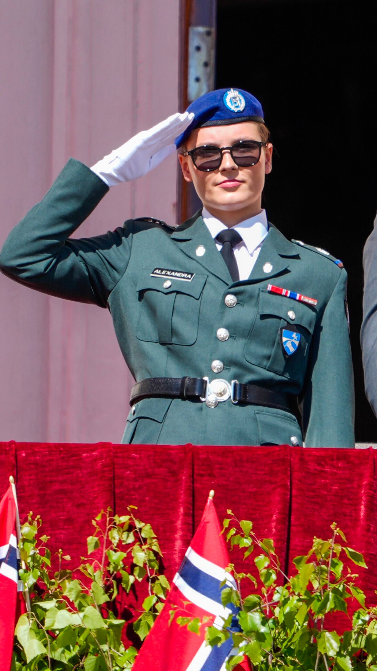 Prinsesse Ingrid Alexandra i uniform på nasjonaldagen. Foto: Heiko Junge / NTB