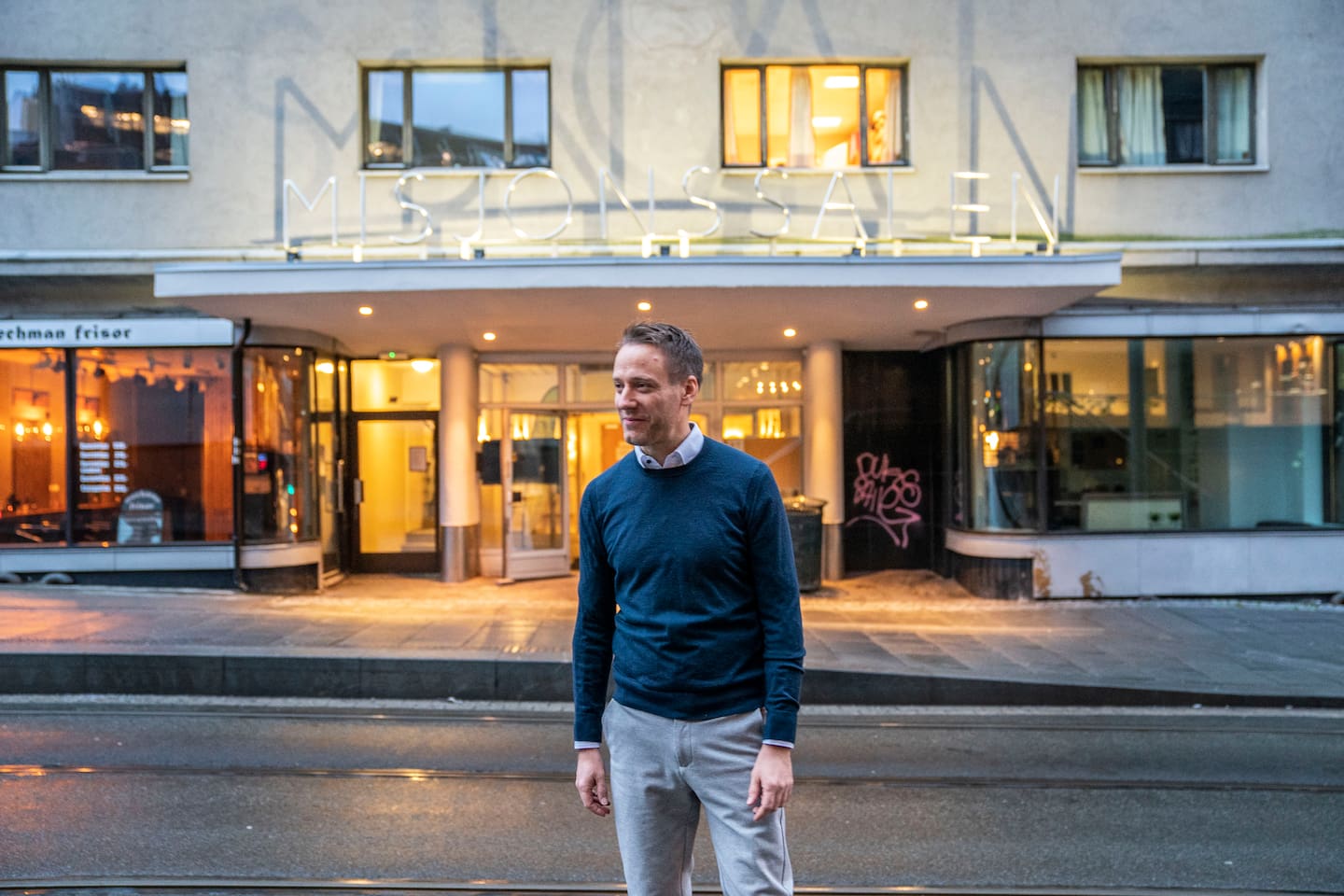 FORLATER NORMISJON: Ole Martin Rudstaden er ny pastor i Misjonssalen i Oslo. Fredag besøkte han menigheten for første gang etter ansettelsen.