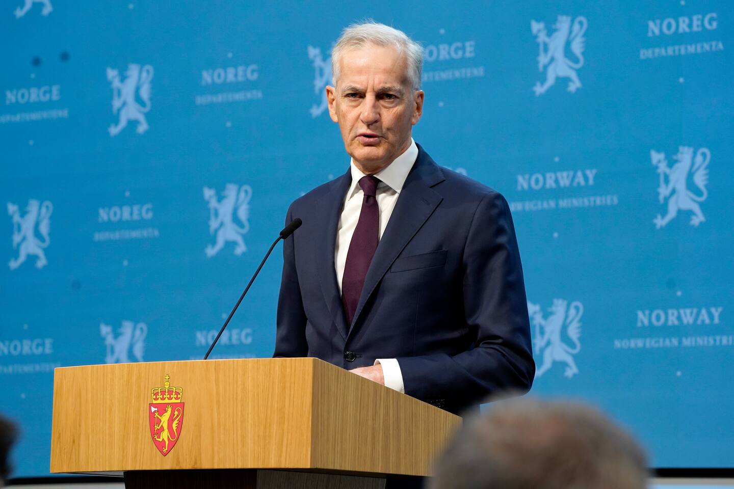 Norge anerkjenner Palestina som en egen stat, sier statsminister Jonas Gahr Støre (Ap). Foto: Erik Flaaris Johansen / NTB