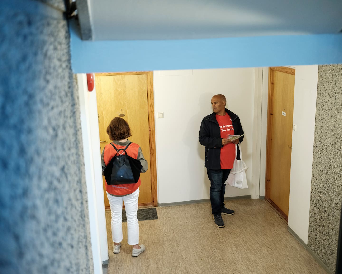 Valgkamp med Arbeiderpartiet på Stovner i Oslo.