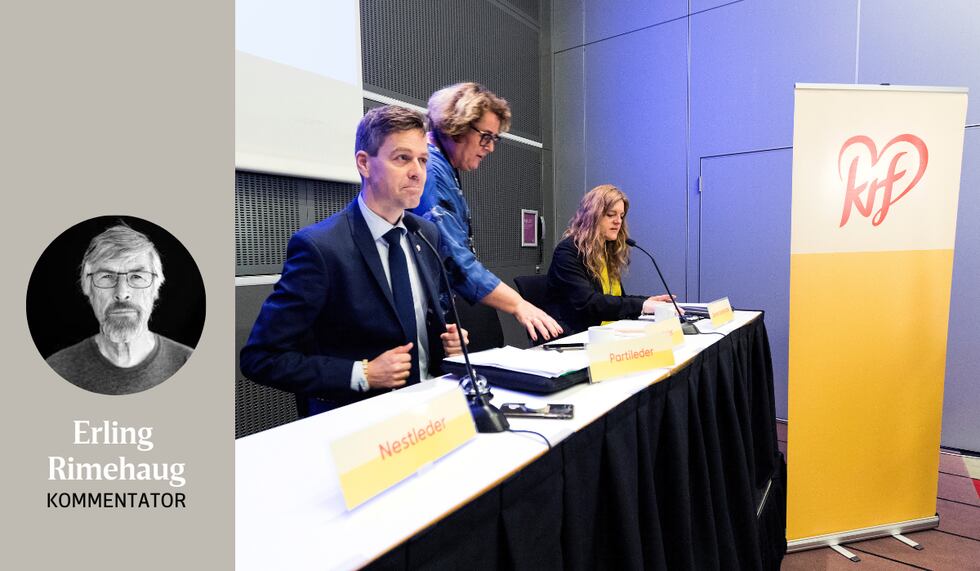 Gorm Kallestad SIDEVALG: Da Knut Arild Hareide i 2018 ville vise at KrF var et tredje alternativ som kunne velge begge sider, ble det oppfattet som at KrF skulle gå fra å være borgerlig til å være sosialistisk, skriver kommentator Erling Rimehaug.