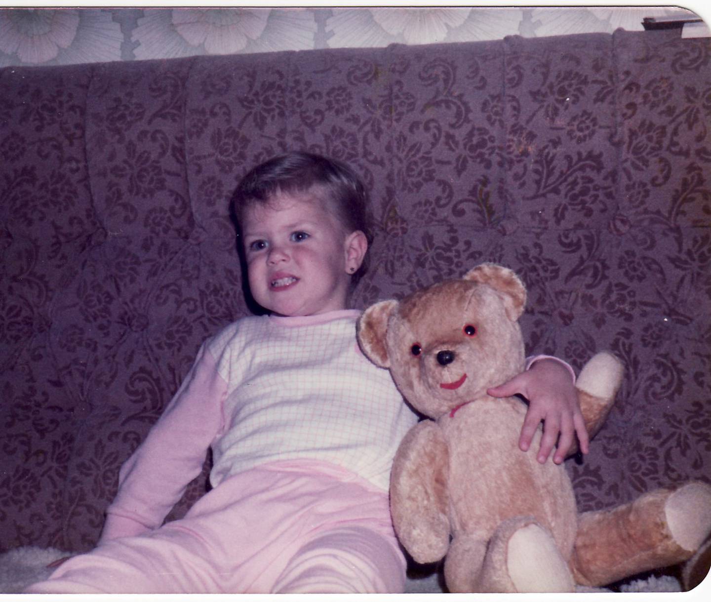 1984 i Szeged, Susan med den berømte teddybjørnen.