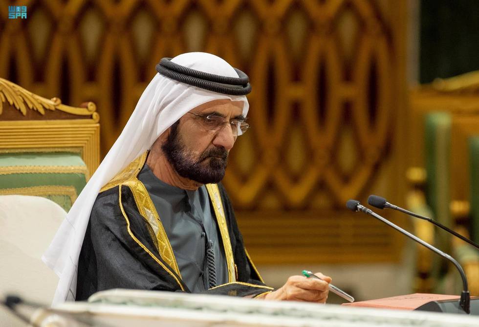 Sjeik Mohammed bin Rashid Al Maktoum har blitt dømt i en britisk domstol til å betale ekskona rundt seks milliarder kroner i skilsmisseoppgjøret mellom dem. Arkivfoto: Bandar Aljaloud / AP / NTB