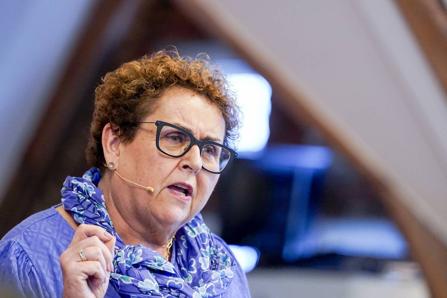 KrF-leder Olaug Bollestad sier i podkasten «Størst av alt?» at hun blir lei seg når hun tenker på hvordan homofile har blitt behandlet av partiet. Foto: Håkon Mosvold Larsen / NTB