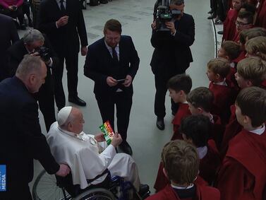 Norsk guttekor fikk et helt spesielt møte med pave Frans