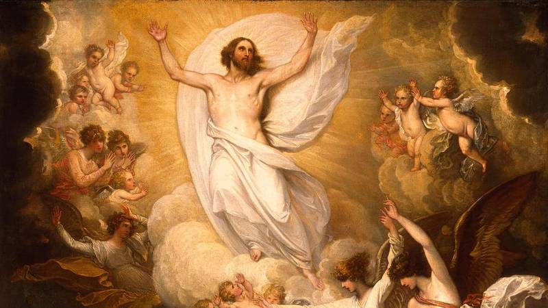 Jesu oppstandelse malt av barokkmaleren Luca Giordano.